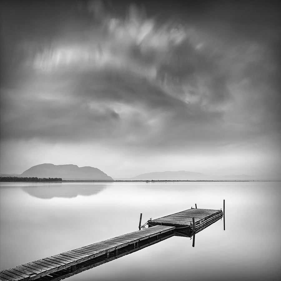 Calm Lake Pier archival giclée print by George Digalakis