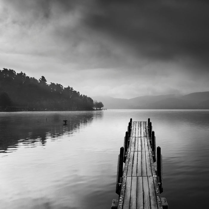 Misty Lake Pier archival giclée print by George Digalkis