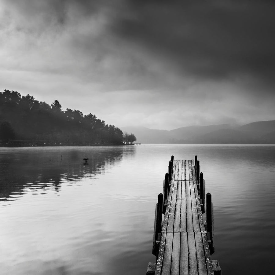 Misty Lake Pier archival giclée print by George Digalkis
