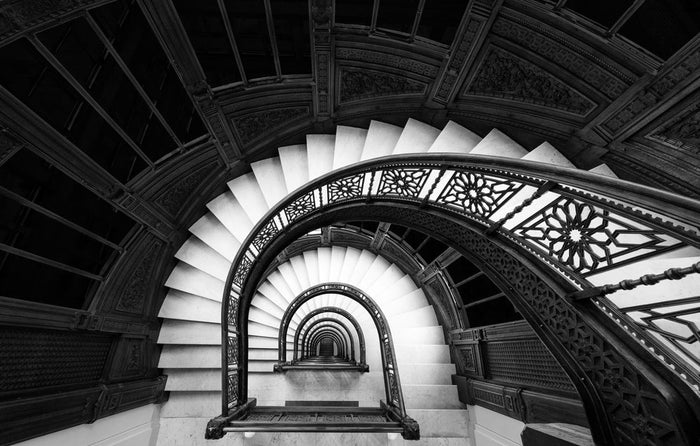 Ornate Spiral Staircase archival giclée print by Henry Zhao