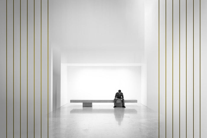 Reading man archival giclée print by Inge Schuster