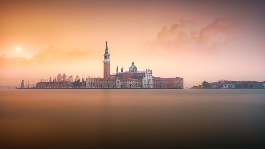 Venice Pink Sunset archival giclée print by Joanaduenas