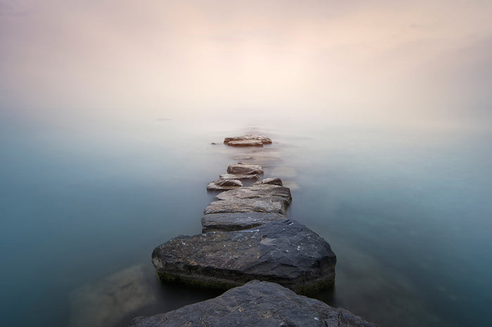 Misty Stone Path archival giclée print by Joaquin Guerola