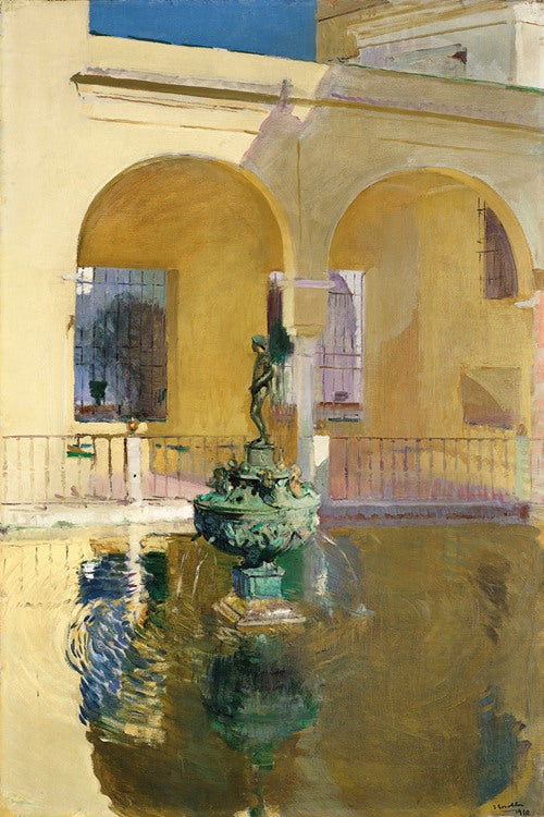Estanque de Charles V, Alcázar, Seville by Joaquín Sorolla