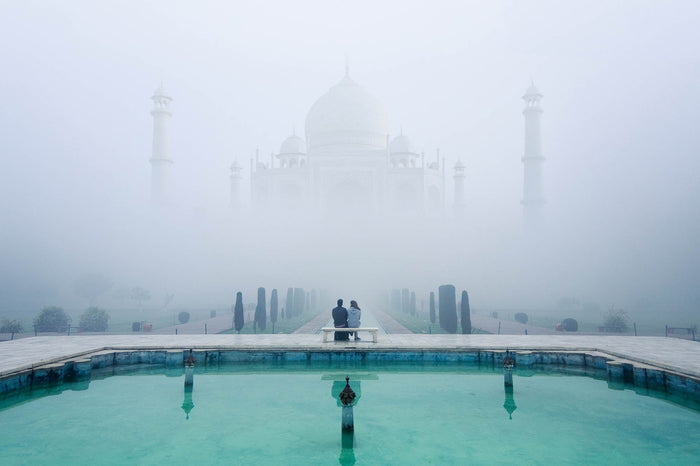 Misty Taj Mahal archival giclée print by Karthi Raveendiran