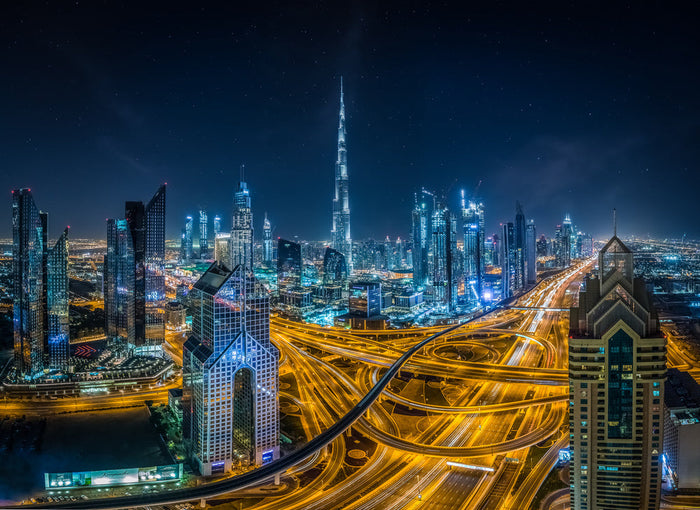Blue City archival giclée print by Khalid Jamal
