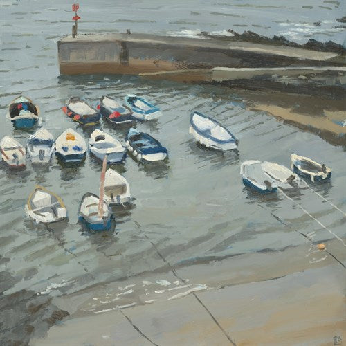 The Harbour Portscatho archival giclée print by Lesley Dabson