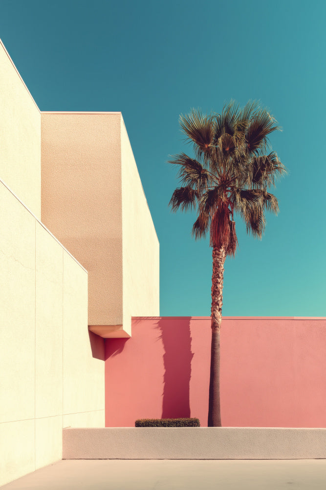 Vibrant Palm Architecture archival giclée print by Melloi Art Prints