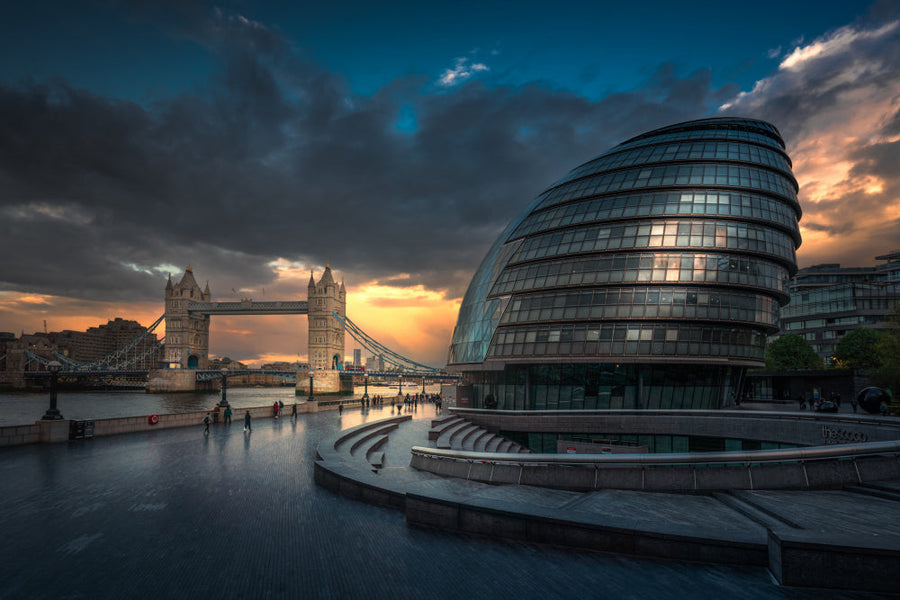 Dramatic London Sunset archival giclée print by Nader El Assy