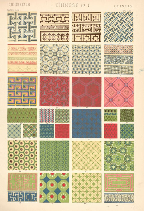 Grammar of Ornament: Chinese No. 1 by Owen Jones