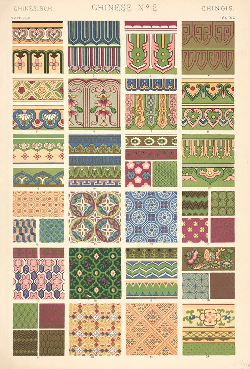 Grammar of Ornament: Chinese No. 2 by Owen Jones