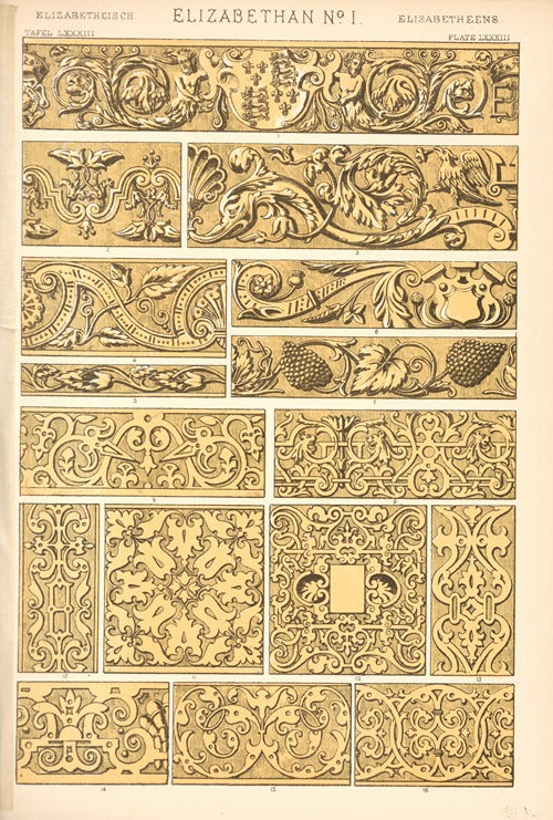 Grammar of Ornament: Elizabethan No. 1 by Owen Jones