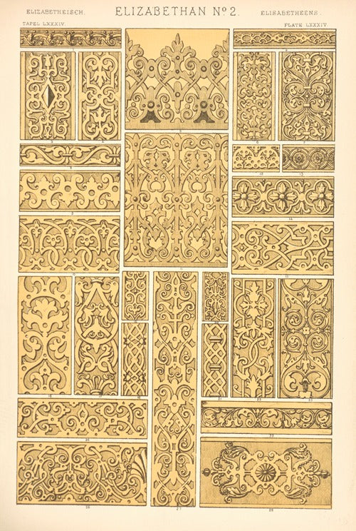 Grammar of Ornament: Elizabethan No. 2 by Owen Jones