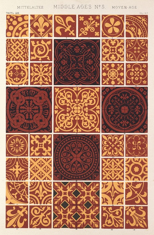 Grammar of Ornament: Middle Ages No. 5 by Owen Jones