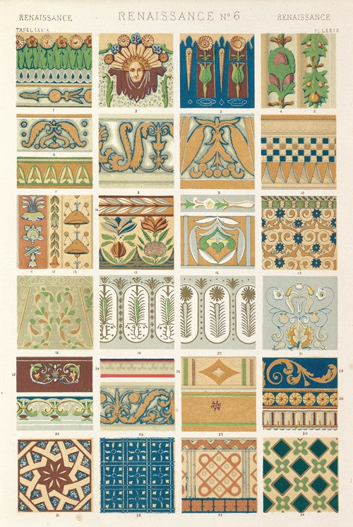 Grammar of Ornament: Renaissance No. 6 by Owen Jones