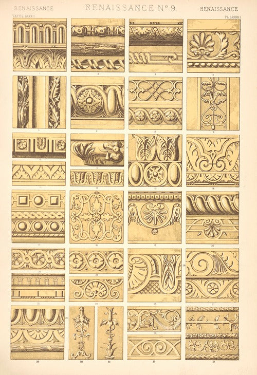 Grammar of Ornament: Renaissance No. 9 by Owen Jones