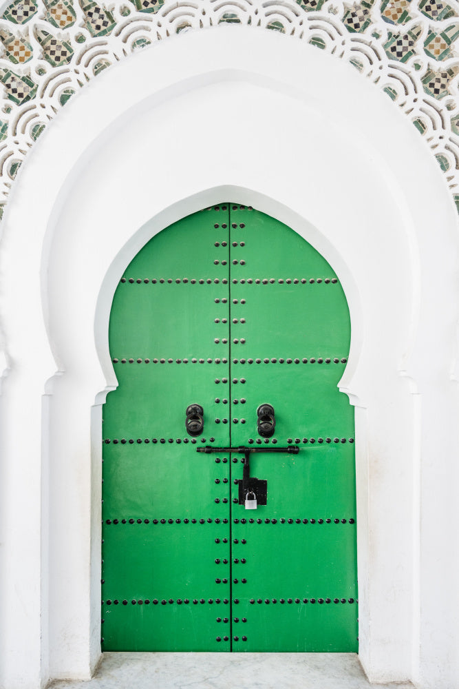 Green Door in Morocco archival giclée print by Photolovers