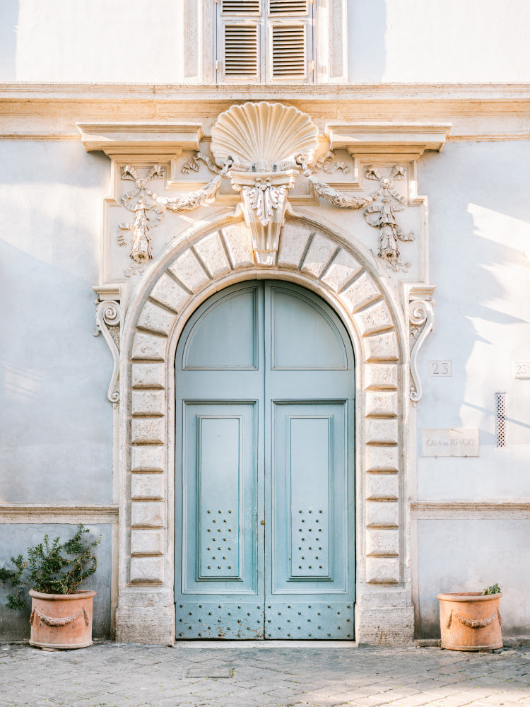 Blue tones of Rome archival giclée print by Raisa Zwart