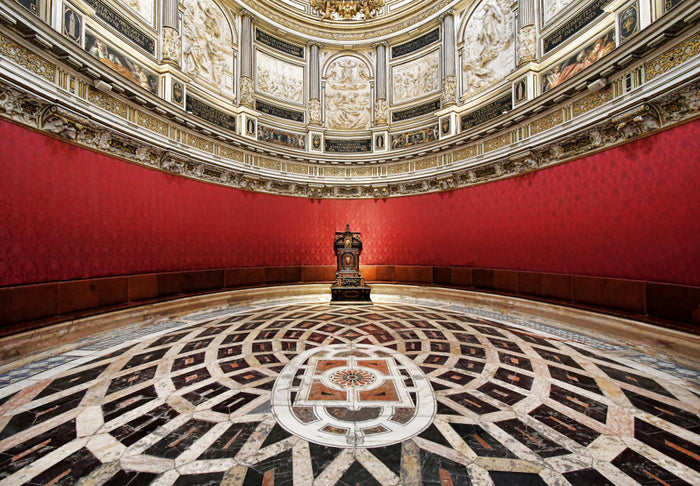Opulent Red Interior archival giclée print by Renate Reichert