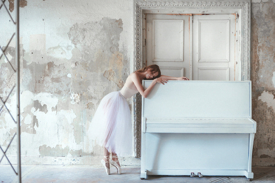 Ballerina's Quiet Moment archival giclée print by Ruslan Bolgov