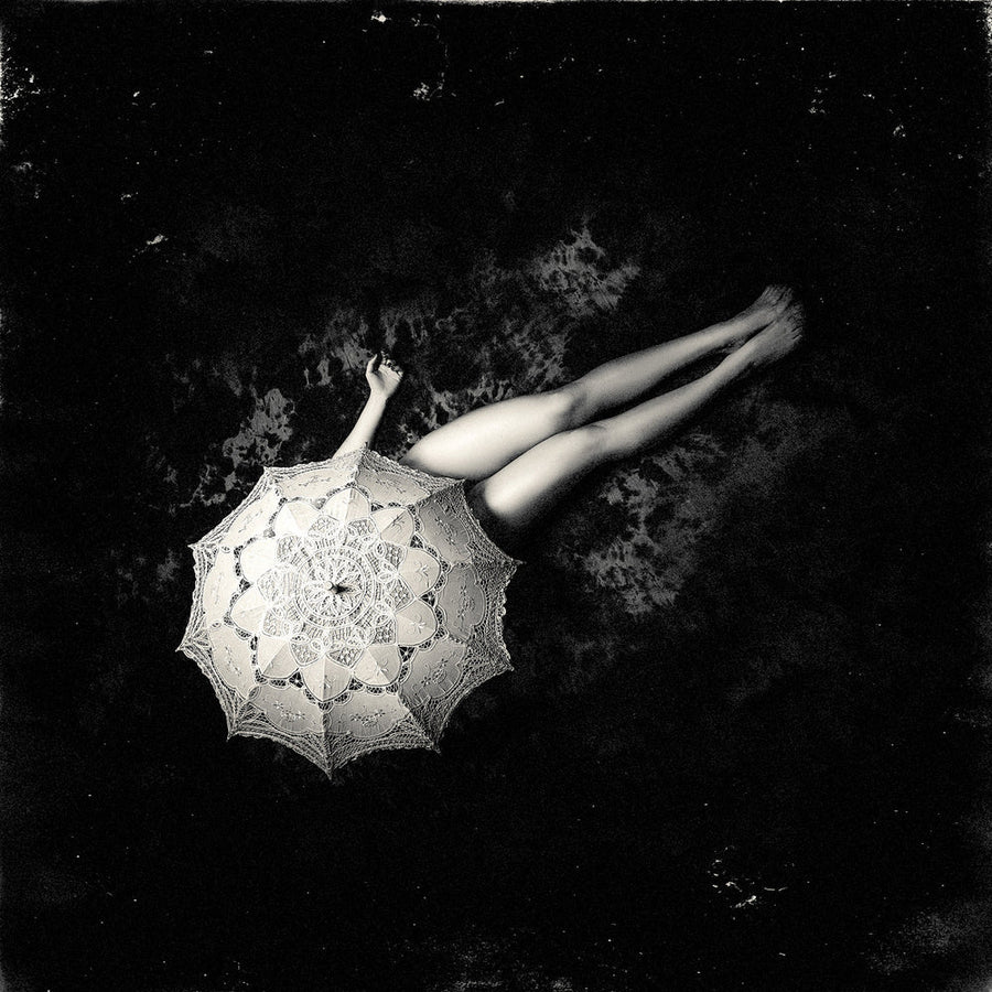 Floating Lace Umbrella archival giclée print by Ruslan Bolgov