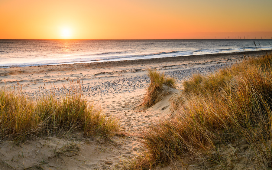 Morning Rise on the Norfolk Coast by Steve Docwra